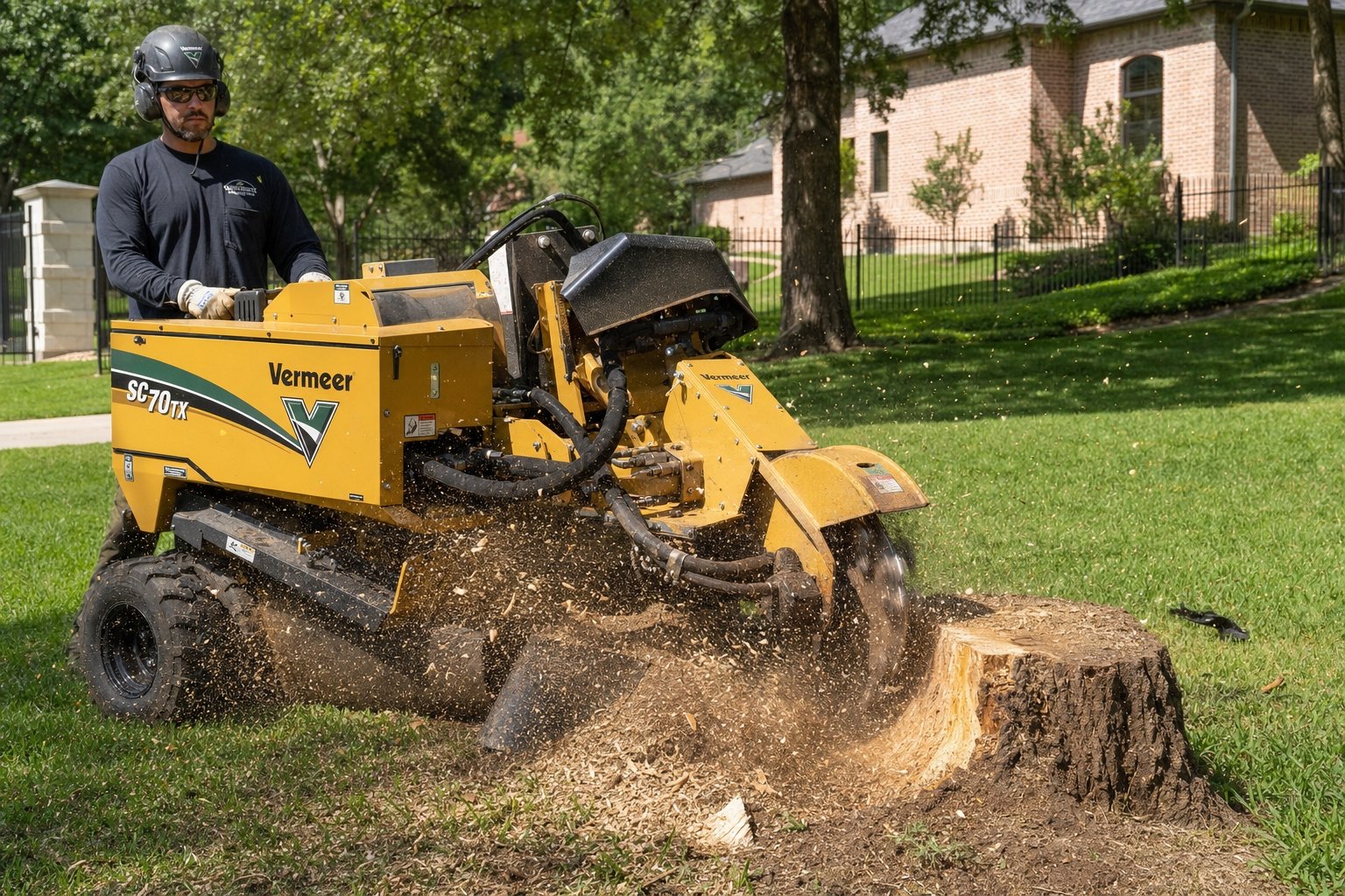 Stump grinding service